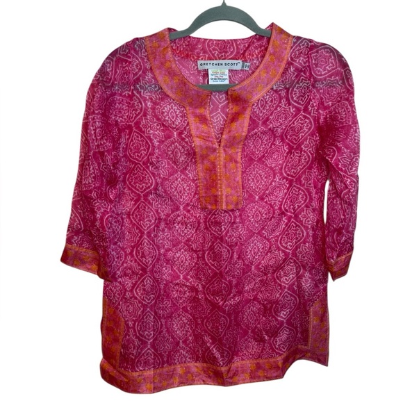 Gretchen Scott Silk Beach Tunic Cover Up - Picture 2 of 6